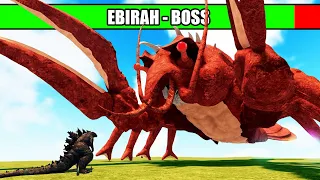 Godzilla vs EBIRAH BOSS BATTLE in Kaiju Universe Roblox