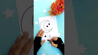 Diy white paper Eid Mubarak card