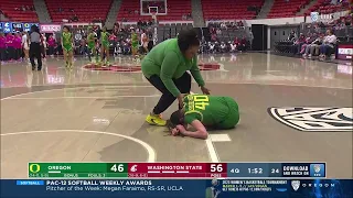 VanSlooten In CRUTCHES After Injury During Oregon Ducks vs Washington State Cougars Pac-12 Game