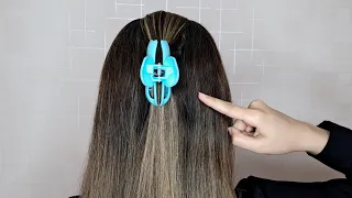 3 Daily Simple Hairstyle At Home / Clutcher Hairstyle For Ladies / 60 Second Claw Clip Hairstyles