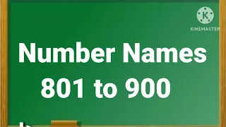 Number Names 801 to 900/Number With Spelling 801 to 900/801 to 900 Number Spelling/#numbernames