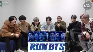 BTS Reaction to 'Run BTS ' song (fan request)  fanmade