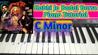 Kabhi jo Badal Barse Piano Tutorial by Julius Murmu Pjtl | Jackpot|Arijit Singh|Kabhi jo Badal Barse