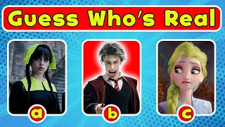 Guess The Real Wednesday,Harry Potter&Disney Character - Great Quiz