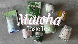 Matcha Taste Test: HealthBar, Gotcha, Chamberlain, Foodist, Sunday Natural, Koro & Co 🍵 I itscaroo