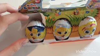 ASMR Unboxing Kinder 6 Eggs Surprise /Special Easter