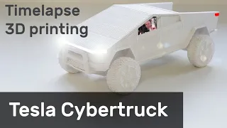 Tesla Cybertruck - печать на 3D принтере ( таймлапс )