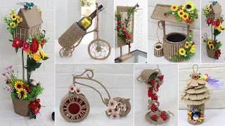 10 Showpiece Organizer Ideas from Waste Materials | Jute Craft Ideas