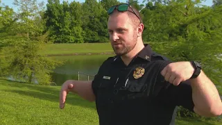 Bowie police officer saves teenager and dog from pond