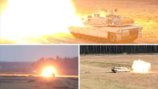 Watch U.S. Soldiers Engage Target with M1A2 Abrams Tanks in Poland!