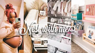 NEST WIT ME ♡ | Washing & organizing baby’s items +bedside caddy | Okayliyah