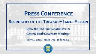 Press Conference | U.S. Treasury Secretary Janet Yellen Speaks before G20 Meetings