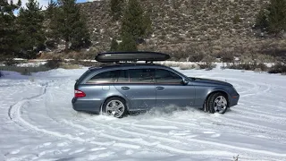 Mercedes E500 Wagon drift in snow