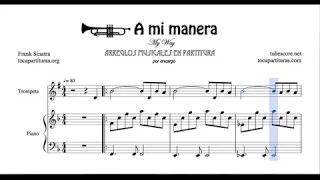 A mi manera Partitura de Trompeta y Piano Dúo (My Way)