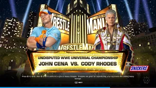 [WWE 2K24] John Cena vs. Cody Rhodes (Undisputed WWE Universal Championship)