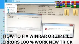 How to Fix The archive is either in unknown format or damaged||How to Fix WINRAR or ZIP file error