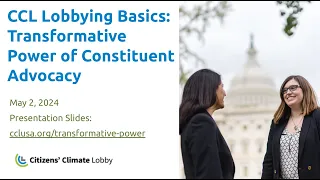 Lobbying Basics: Transformative Power of Constituent Advocacy