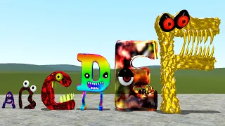 I PLAYING AS COLORFUL LITTLE TO BIG NIGHTMARE CURSED ALPHABET LORE in Garry's Mod