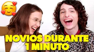 Millie Bobby Brown y Finn Wolfhard actuando como novios durante 1 minuto (en español)