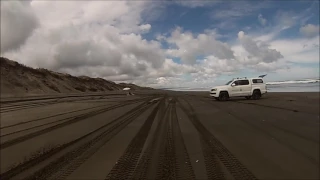 Muriwai Beach Drive GO PRO (From Kaipara Mouth back to carpark) 2017