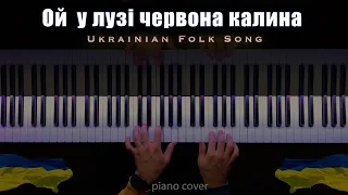 Ukrainian Folk Song 🇺🇦 Ой, у лузі червона калина || Trending song from TikTok (piano cover)