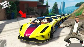 GTA 5 : Franklin World's Longest Car Stolen By Shinchan Friend In GTA 5 ! (GTA 5 mods)