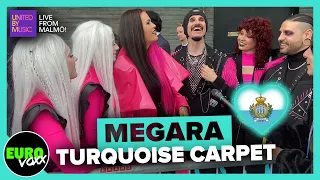 🇸🇲 MEGARA - ‘11:11’ (TURQUOISE CARPET INTERVIEW) // SAN MARINO EUROVIION 2024