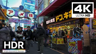 4K HDR - Tokyo Evening Walk in Ueno, Japan