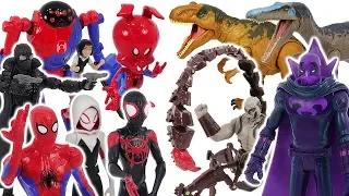 Spider-Man Into The Spider-Verse Miles Morales, Gwen VS Prowler, Scorpion, dinosaur! #DuDuPopTOY