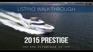 FOR SALE: Exploring the 2015 Prestige 550 Flybridge Yacht with Seakeeper 9 Stabilization