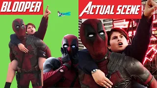 Deadpool 1&2 Bloopers vs Actual Scenes | Funny Gag Reel!