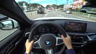 2021 BMW 530i xDrive M-sportpackage POV test drive