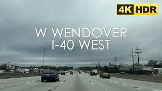 W Wendover Ave to I-40 North Carolina USA | Cloudy Road Trip | 4K HDR