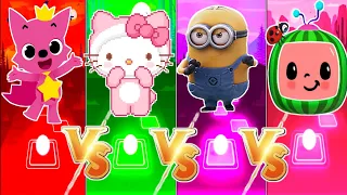 pinkfong - Hello Kitty - Minions - cocomelon !! tiles hop EDM Rush !! tiles hop game