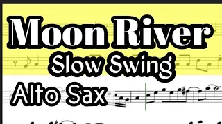 Moon River Alto Sax Sheet Music Backing Track Play Along Partitura