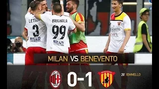 MILAN vs BENEVENTO (0-1) Highlights & Goals Serie A (21/04/2018)