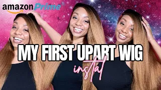 My First U-Part Kinky Straight Wig Install: Emistar Amazon Review! ✨💁🏽‍♀️ #amazonwigs #wigreview