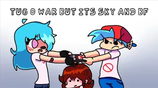 FNF CLOUD TUG O WAR but sung by Sky and BF