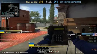 CS:GO - SENSEi 1v5 Clutch vs SINNERS