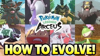 How to Evolve ALL NEW POKEMON in Pokemon Legends Arceus!