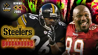 Jerome Bettis Throws a TD & Defense Grabs 10 Sacks! | Steelers vs Buccaneers 2001 | 5 Star Rewind