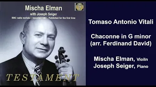Tomaso Antonio Vitali: Chaconne in G minor (arr. Ferdinand David)