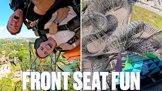 GOING ON EVERY INSANE ROLLER COASTER RIDE AT BUSCH GARDENS | FRONT OF LINE FRONT SEAT POV