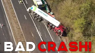 UNBELIEVABLE UK LORRY DRIVERS | Lorry Driver Fall a Sleep and Crash, Cut off by an AUDI, Maniac! #16