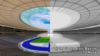 Olympiastadion Berlin Germany 3D Model (Video preview)