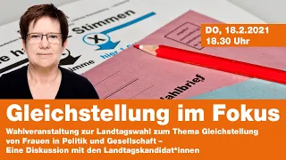 Online-Diskussion: Gleichstellung von Frauen in Politik und Gesellschaft