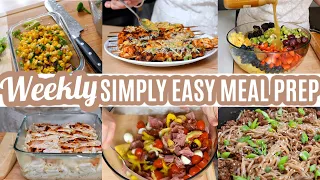 WEEKLY SIMPLY EASY MEAL PREP BUDGET FRIENDLY MEAL PLAN RECIPES LARGE FAMILY MEALS WHATS FOR DINNER