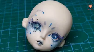 DIY | BJD Faceups stoties | Repainting Dolls | Doll Makeup | L49