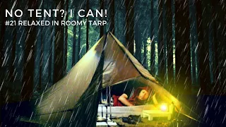 NINCS SÁTOR? CSAK PONYVA! szóló kemping zuhogó esőben és zivatarban (Rain Camping ASMR)