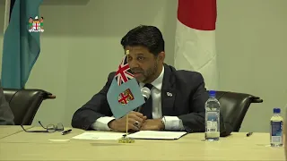 Fijian Attorney-General Aiyaz Sayed-Khaiyum signed a grant agreement for tourism recovery.